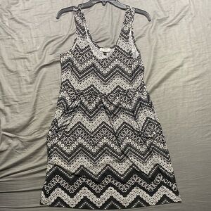 Black and white mini sundress.
